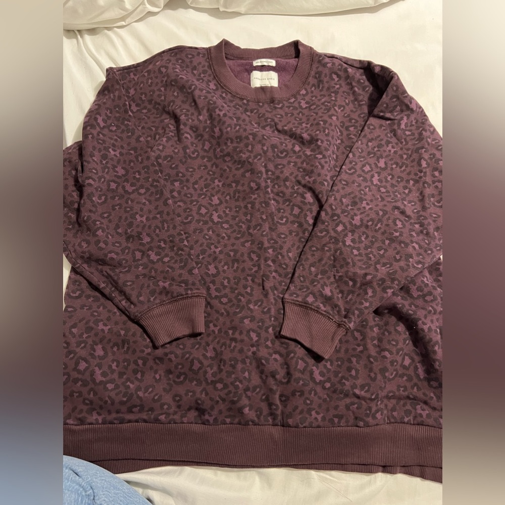 Purple cheetah sweatshirt